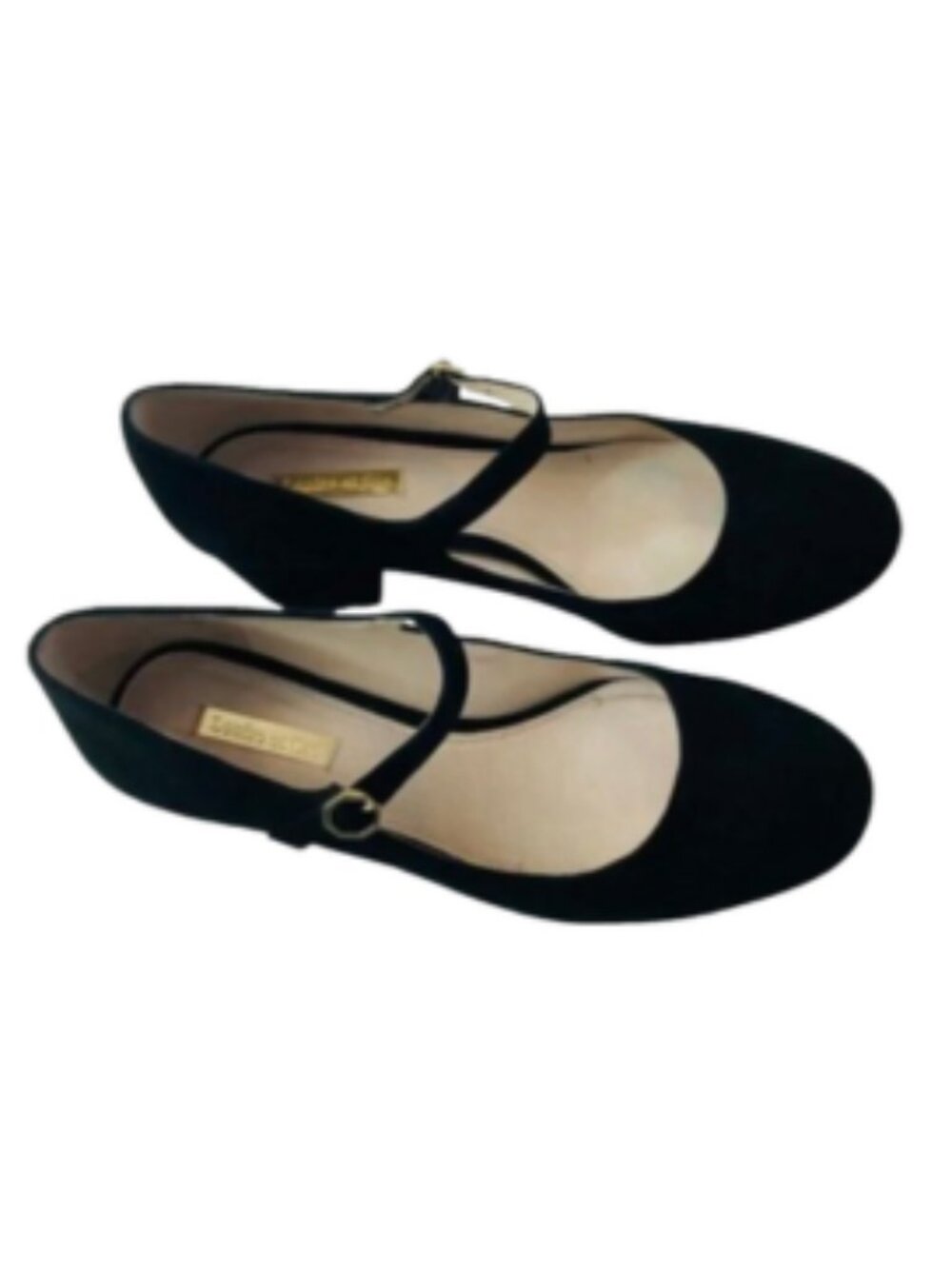 Louise et Cie Black Suede Mary Jane Shoes Professional, Block Heel EUC, sz 8.5N